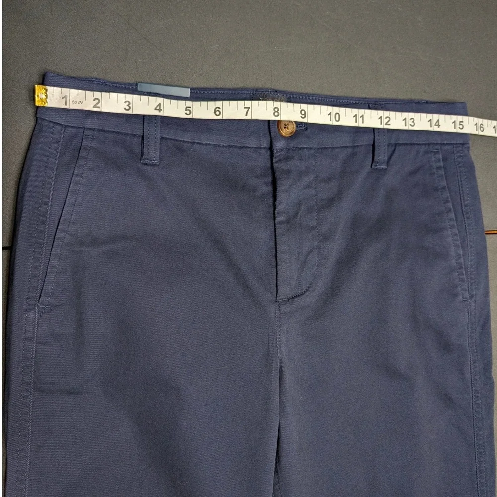 J.Crew Everyday Chino Pant Navy Blue Straight Leg Trousers Womens 8 Petite